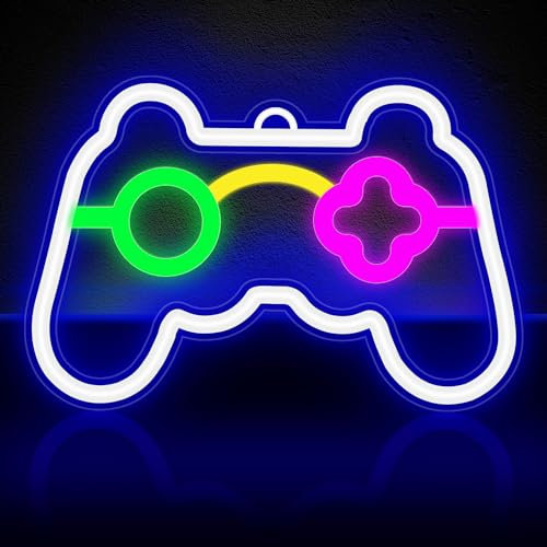 SPINNE LUCAS Gioco Neon LED, Insegna Luminosa per Gaming, Sala Giochi, Bar, Natale, Decorazione della Camera da Letto, Ricarica Tramite USB
