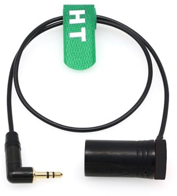 HangTon 3.5mm 1/8 auf Low-Profile XLR 3 Pin Symmetrisches Audiokabel für drahtloses Empfänger-Mikrofon zu Sony Canon Kamera-Mischpult 50cm schwarz