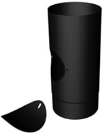 DURA FLUE 5 330mm Matt Black Stove Flue Pipe With Chimney Sweeping Access Door