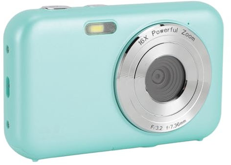 Cuifati Digitalkamera, 44 MP, 1080P, 16-facher Zoom, Kompakte Reise-Videokamera mit Gesichtserkennung, Anti-Shake, Integriertem Mikrofon für Aufnahmen, Selbstauslöser, Aufhelllicht, für