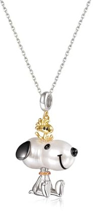 Hi Pearl Große Ohren Hund 20mm Süßwasserperlen Anhänger Halskette für Damen Tier Fisch küssen Kette Anhänger Schmuck Geschenke für Frauen Mädchen