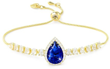 Linawe Edelstein Diamanten Armband Damen, Glitzer Armkette Schmuck, Kristall Damenarmband Jewelry, Tennisarmband, Erhältlich in 14-karätigem Gold-, Roségold- und Silbertönen