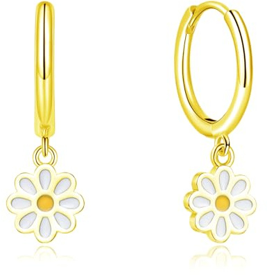 Cangall Ohrringe Silber 925 Hängend Damen, 925 Sterling Silber Creolen mit Anhänger, Hypoallergen Leichte Ohrringe Creolen Silber 925, Ohrringe Silber Schmuck Geschenke für Hochzeiten Geburtstag