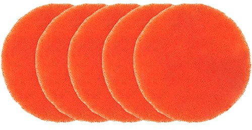 Reinigungsbürstenset mit Scheuerschwämmen Reinigu 5 Stück 10,2 cm Nylon-Polierpad, Reinigungstuch, Scheuerpad, industrielle Scheuerschwämme, 240/400/800#, passend for 10,2 cm Klett-Schleifpads, Orang