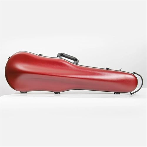 Professioneller Geigenkoffer 4/4-3/4 Violinkoffer Rot Ultraleichter PC-Hartschalenkoffer Aus Verbundwerkstoff Mit Abnehmbarem Nackenpolster Ersatztasche