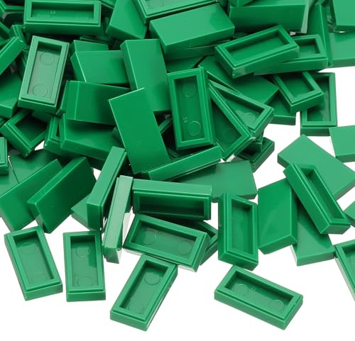 PATIKIL 370 Pezzi blocco Piatti All'Ingrosso, 1x2 Piastrelle Quadrate Verdi Classiche Superficie Liscia Mini Accessori Per Mattoncini Da Costruzione Kit Di Mattoni Compatibili