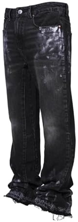tinbarry Jeans Larghi Baggy Uomo Basic Hip Hop Denim Pantaloni Skinny Sportivi Streetwear