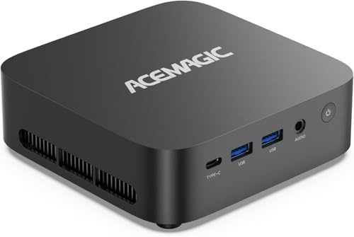 ACEMAGIC Mini PC da gioco 32 GB RAM 1 TB SSD AMD Ryzen 7 5825U Win-11 Pro (fino a 3,6 GHz) triplo display 4K a 60 Hz WiFi6 BT5.2 Type-C HDMI DP1.4 mini computer desktop per giochi leggeri/ufficio