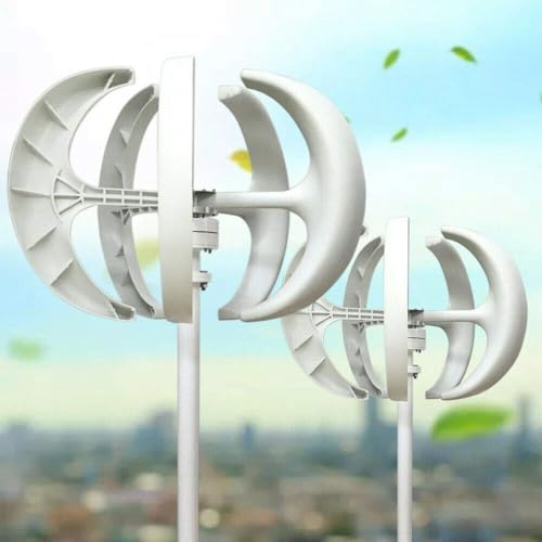 Aerogenerador de Eje Vertical de 400 W a 1200 W, Molino de Viento de 5 aspas, CC 12 V/24 V con Controlador, Motor de Linterna eficiente para soluciones de energía renovable.