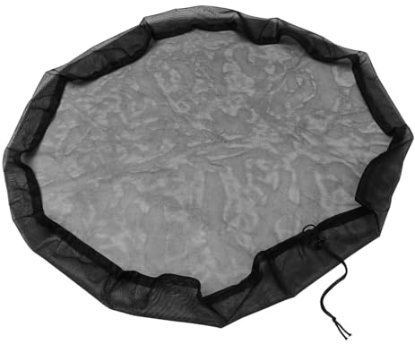 Gogogmee Filet De Protection pour Seau De Pluie Extérieur – Couverture en Maille Noire Légère – Protège Les Feuilles Et Insectes – Housse De Baril d'eau Pratique pour Jardin Et Terrasse