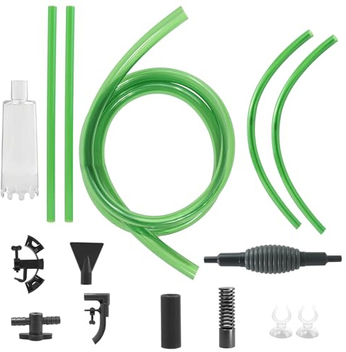Wriligel C600 Mulmsauger Aquarium Handbetrieben, Aquarium Reiniger mit Schlauchverlängerung für Wasserwechsel und Bodengrund Reinigung, Saugglocke Aquarium für Fisch Tank Sandfilter Kiesreiniger Set