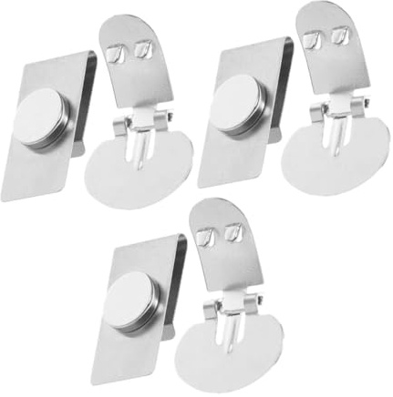 TOYANDONA 3 Paar Magnetische Unsichtbare Krawattenhalter aus Edelstahl für Herren Faltenfreie Krawattenklammern Kleiderclip für Business und Hochzeit