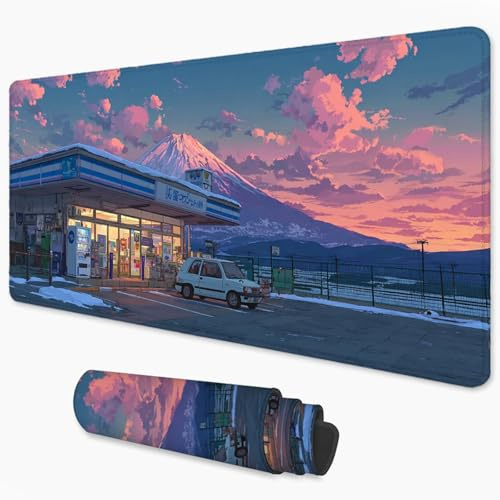 Alfombrilla Ratón Japón Mouse Pad 600x300 mm, Grande Alfombrilla Gaming Villa con Superficie Especial Que Mejora la Velocidad y la precisión, Mousepad Impermeable para Gamers, PC y Portátil 3Y-718