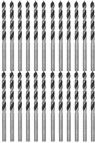 24pcs 3mm Wood Drill Bits Brad Point, wood drill bits, Cutting Edge, Professional Carbon Steel Drill Bits, Clean and Efficient Drilling (3mm-24pcs)