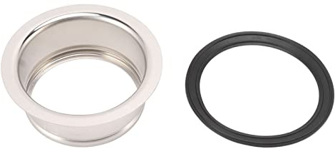 KITCHEN EXTENDED SINK FLANGE STAINLESS STEEL DEEP SINK FLANGE WITH GASKET FOOD WASTE FILTERING REPLACEMENT PART 304 STAINLESS STEEL RUST PROOF FOR CLEAN AND SANITARY KITCHEN