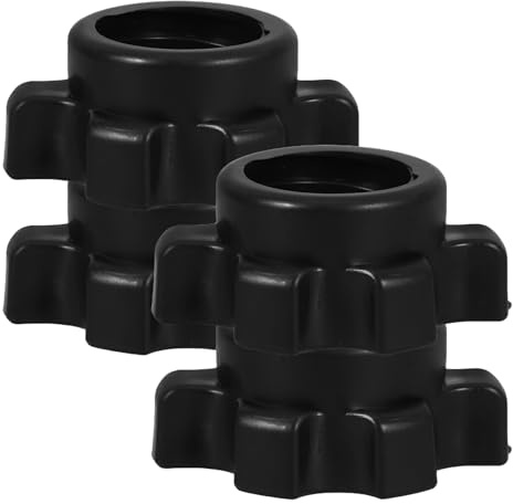 ibasenice 4 Pcs Dumbbell Screw Nuts, Pe Barbell Fixing Nuts for Dumbbell and Barbell, Easy to Install and Remove, Safe Weight Accessories