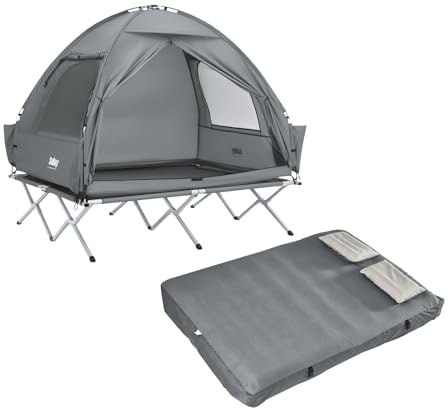 Sobuy Feldbett mit Zelt Campingzelt Wasserdicht Zelt Wasserdicht mit Luftmatratze Camping Tent, Outdoor Zelt Trekking Zelt
