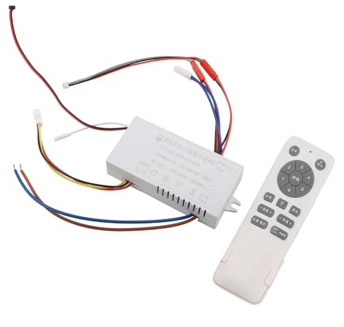 Kit interruttore dimmer luce LED e telecomando ventilatore da soffitto, controller motore CC a frequenza variabile, regolatore di uscita ventola a 6 livelli con timer, unità di ricambio wireless