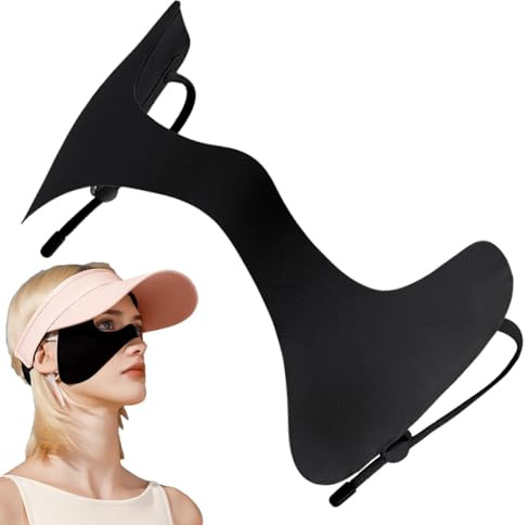 Generico Benda per protezione solare per gli occhi - per la copertura del viso con scudo UV da 9,65 pollici, protezione per gli occhi esterna in nylon spandex, barriera confortevole sagomata traspir