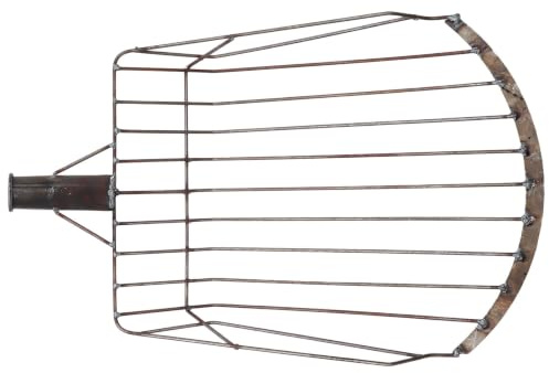 UKCOCO Pala per Mais Semicircolare, Forca per Mais in Ferro Argento, Portatile e Leggera, per Piante da Giardino e Vasi, per Coltivazione Domestica e Giardinaggio