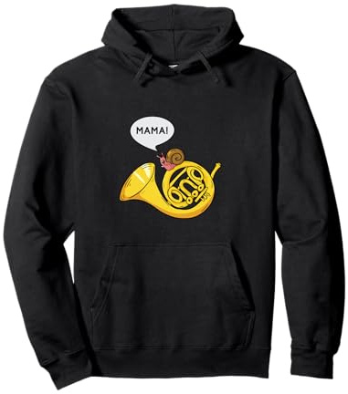 Trompete Waldhorn Schnecke Horn Wortspiel Musiker Geschenk Pullover Hoodie