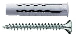 Tasselli in nylon universali a 4 settori Ø 8 x 50 + VITE TPS 5,0 x 60-10 pz.