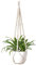 VIERSHU Suspension Plantes Macramé Support Pots Suspendu pour Fleur Décoration Jardin Intérieur Extérieur Deco Boheme Chic, Jambes en Corde Coton avec sans Frange
