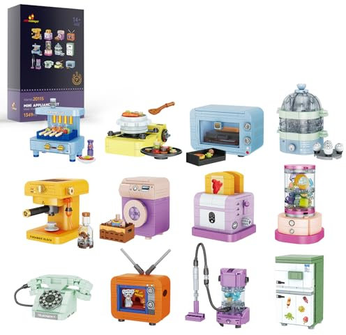 JMBricklayer Mini Haushaltsgeräte Bausteine Set für Mädchen, 20115 Haushaltsgeräte Klemmbausteine, Elektrische Geräte Spielzeug für Friends mädchen 6 8 9 10 Jahre