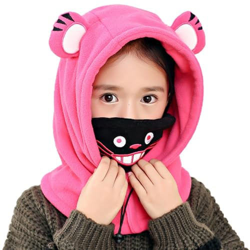 TAGVO Passamontagna Termico per Bambini 3-10 anni, Balaclava Cappuccio in Pile Maschere Scaldacollo, Cappello Termico Bambini Antivento, Berretti e cappellini per bambina per Gli Sport all'Aria Aperta