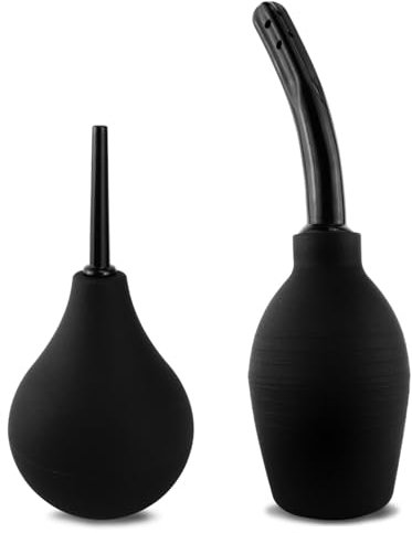 Morinbo 2PC Enema Bulb Douches Kit for Men & Women, 310ml and 210ml Ergonomic Douche Reusable Silicone, Easy to Use & Clean Douches for Women at Home