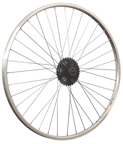 28 Zoll Hinterrad Hohlkammerfelge Shimano Cues Disc Nabe mit 8 HG31 Fach Kassette Silber