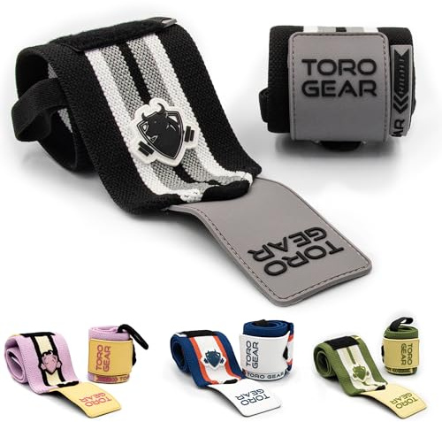 TORO GEAR Handgelenkbandagen 30 cm – Mehr Mobilität – Wrist Wraps für Cross Training, Calisthenics & WODs – High-Density Klett – Paar (Schwarz, M)