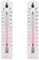 2Pcs Wall Thermometer, Outdoor Thermometer Read Accurate Celsius and Fahrenheit Large Wall Mounted Room Temperature Monitor Easy-to-Mount Design for Home Garden Greenhouse Home Office Indoor Outdoor