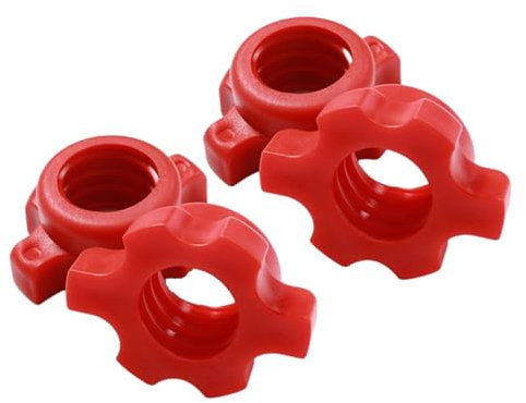 4pcs Nonslip Dumbbell Hex Nut Plastic Spin Lock Collar Dumbbell Rod Nut Training Sports Accessories