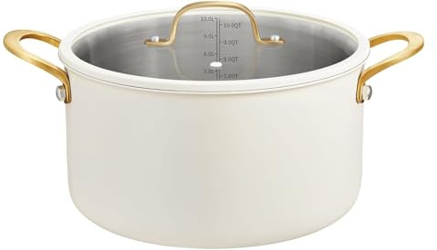 BEZIA Large Stainless Steel Stock Pot, 12 Quart Large Cooking Pot with Lid, Casserole with Lid, Even Heat Distribution, Induction Compatible Soup Pot, Ideal for Stews, Simmering & Soups