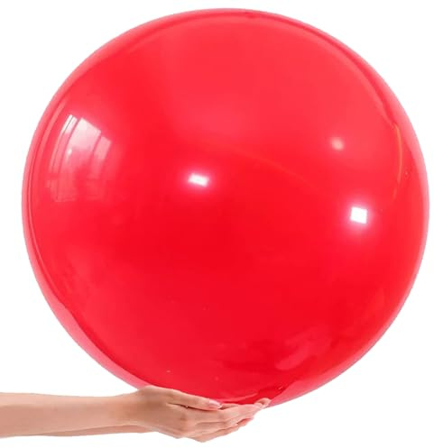 LUKIUP 36 tum Jätte heliumballonger, 6 stycken stora ballonger, 90 cm latex jätteballonger, dekoration för bröllop, födelsedag, dop, babyparty (röd)