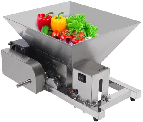 Pressoir a Fruit, 4L Broyeur Electrique, Acier Inoxydable Broyeur Commercial Fruits, Pain Et Sucre Brun, Convient Principalement Au Broyage Des Fruits Pelés Et Coupés Cubes, Pain Et Cassonade