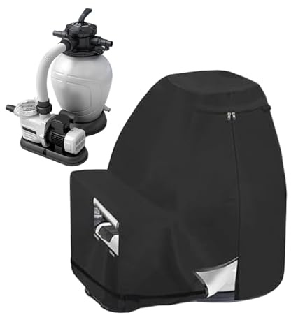 Housse pour Pompe à Piscine - Housse Imperméable De Filtre De Piscine pour Jardin - Enceinte Respirante Résistante aux UV avec Protection Solaire pour Jardin, Terrasse, Abri, Unités Extérieures et