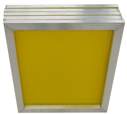 6 st 18 x 20 aluminium silk screentrycksram med 305 255 230 200 gul mesh polyesterram(230M)
