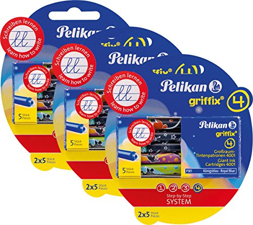 6x MPD griffix Patronen für Füller, Pelikan, königsblau