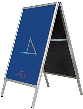 Alu-Line A1 Kundenstopper Plakatständer Gehwegaufsteller Straßenständer für zwei Poster oder Plakate Outdoor/wetterfest