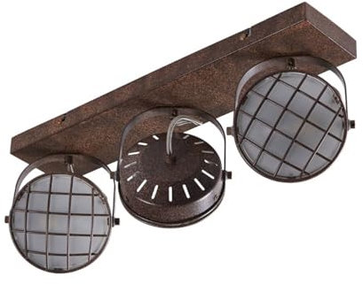 Ceiling Light 'Tamin' dimmable (Industrial Design) in Brown Made of Metal for e.g. Living Room & Dining Room (3 Light Sources, G9) from Lindby | floodlight, Spotlight