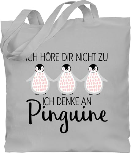 Shirtracer - Baumwolltasche - Tiere Meerschweinchen Hase & Co. - Ich denke an Pinguine