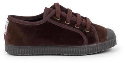 Pisamonas Zapatilla Terciopelo con Cordones Talla 26 Color Marrón