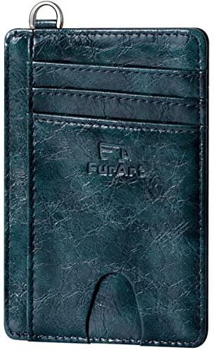 FurArt Schlank Kreditkartenetui,RFID-Blockierung Portemonnaie, Minimalistisch Kreditkarten Kartenetui für Herren und Damen