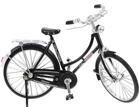 HOMSFOU Miniatur Fahrrad Modell Figur Metall Mini Finger Mountainbike Spielzeug Wohnzimmer Tischdeko Büro Schreibtisch Deko Objekt Retro Skulptur Vintage Statue Micro Landschaft Dekoration Geschenke