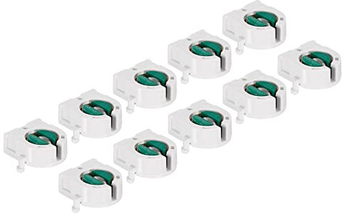 PATIKIL T8 Lámpara Soporte Zócalo, 10 Paquete Sin-Derivación Luz Zócalo G13 Base para LED Fluorescente Tubo Reemplazo, Blanco Verde