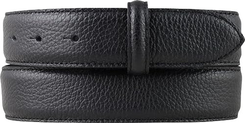 BELTINGER Gürtel mit Pigmentprägung und Steppnaht ohne Schnalle 3,5cm | Modischer Ledergürtel für H-Schnalle 35mm Damen Herren | Jeans-Gürtel 3.5cm