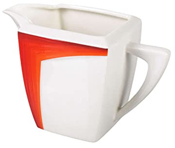 Tarro de especias de porcelana, azucarero, juegos de crema y azúcar de cerámica, bote de crema y azúcar, tarro de azúcar con jarra for crema, juego for servir café, jarra de crema - Azucarero rojo ( C