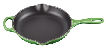 LE CREUSET Signature Poêle à frire et à servir en fonte, Ronde, Ø 23 cm, Pour tous types de cuisinières, y compris induction, 1,93 kg, Bambou, 20182234080422